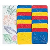 Roylco R-5815BN Rubbing Plates Leaf, Grade Kindergarten to 1, 2