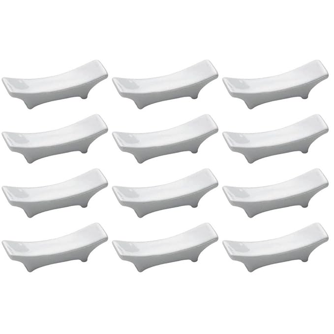 Maxwell & Williams 12er Set Messerbänkchen, Besteckablagen White Basics weiß