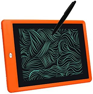 10" Digital LCD Writing Tablet, VPRAWLS eWriter Graffiti Portable Board Handwriting Notepad Drawing Boards with Memory Lock and Stylus for School Office-Orange