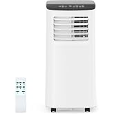 8000BTU Portable Air Conditioner, 3 in-1 Room Air Conditioner with Fan &amp; Dehumidifier Modes, AC Unit Cools up to 350 Sq.Ft, Remote Control &amp; 24H Timer, for Bedroom, Office and Living Room