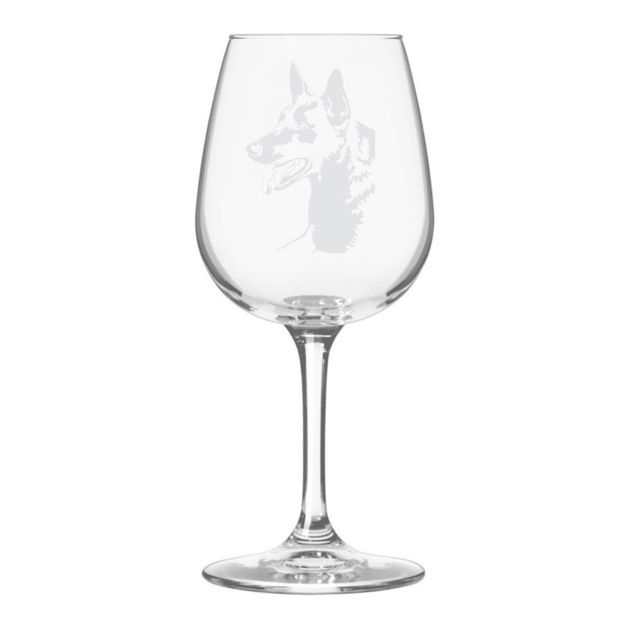 Etched Laser Art Belgian Shepherd Personalized Dog Themed Etched 12.75oz Wine Glass Custom Dog Breed Wine Glasses, Ideal for Pet Lovers, Unique Birthday Gift for Men & Women, Personalized Gift