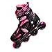 Inline Skates for Girls and Boys, Skates with Gel Wheels Adjustable Sizing for Adults and Kids, Inline Skates for Adult Female, Male, Lightweight Skates, High Bounce, Pink