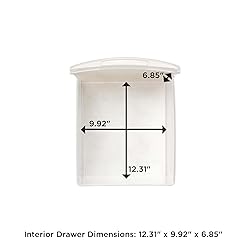 HOMZ Drawer Tower, 3-Tier Clear Plastic Storage