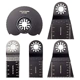 5 PCS Metal/Wood Universal Quick Release Oscillating Saw Blades, CBTONE Mixed Multitool Saw Blade Set for Dewalt, Fein Multimaster, Black & Decker,Bosch Craftsman and more