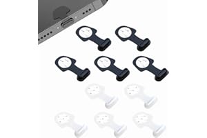LuckyMoon 10 Pcs Type C Port Dust Plugs, Anti Dust USB C Port Charging Protection Stopper, Silicone Anti Lost Adhesive Dust C