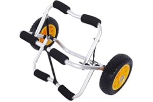 OXGORD Kayak Cart Dolly Wheels Trolley - Kayaking Accessories Best for Beach Tires Transport Canoe Fishing Jon Boat Carrier Caddy Scupper Carts Trolly Roller Sit on Top Kayaks Wagon Wheel Hauler Tote Rollers