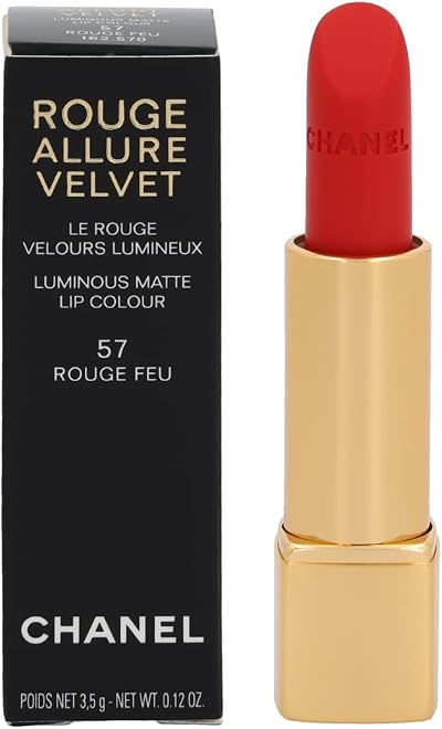 CHANEL Rouge Allure Velvet Lipstick No.57 Rouge Feu Luminous Matte 3.5g