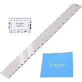 Guitar Neck Notched Straight Edge Luthiers Tool with String Action Ruler Gauge for Gibson 24.75" and Fender 25.5" Electric Gu