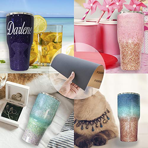 YAROMO 12 Pieces Epoxy Sanding Papers, Waterproof Epoxy Polishing