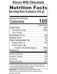 LaetaFood Bag - Bolsa de papel de aluminio negro para chocolate de leche de Hershey's Kisses,...