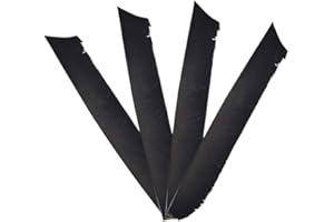 ZSHJGJR 50 Pack Archery Arrow Spiral Twist Wrap Full Length Feathers Left Wing Feathers Fletches Fletching (8-11inch) for Flu-Flu Arrows