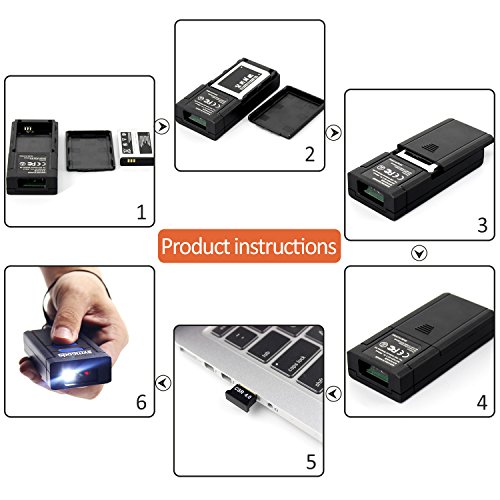 Symcode 1D 2D QR Mini Bluetooth Barcode Scanner, with Bluetooth 4.0 & 2