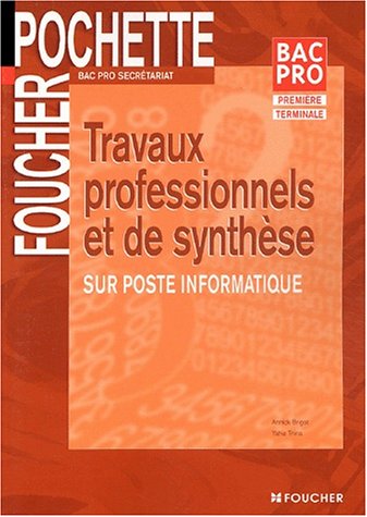 Travaux professionnels et de synthèse sur poste informatique