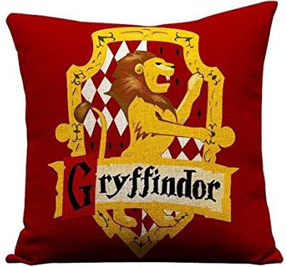 Cartrol Harry Potter Gryffindor Hogwarts House Lion Crest JK Rowling Book Movie Godric Ron Weasly Hermione Granger Sofa Throw Pillow Case Cover Set