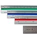 Artellius 12” Triangular Engineer Scale Ruler (Professional Grade Metal) Color Coded Engineering Scale (Metric Measurements) Free 12” Metal Standard Ruler
