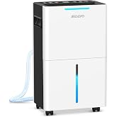 21-Pint Dehumidifier for Basement with Drain Hose, 1600 sq ft, White | Dehumidifiers for Home with Drain Hose for Bathroom, Bedroom, Garage, Smart Humidity Control, 3 Modes, 24H Timer,Auto Defrost