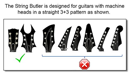 The String Butler V2 Guitar Tuning Improvement Device - Best Guitar Upgrade to Improve Tuning Stability (V2 Black Chrome)