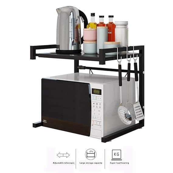 PUDDINGHH® Estante Extensible para Horno De Microondas 3 Ganchos ...
