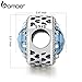 BAMOER Sterling Silver Radiant Murano Glass Charms Bead for Charms Bracelet
