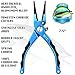 BITE Professional Aluminum Saltwater Fishing Pliers -Spring Loaded-Rubber Insert Grips-Tungsten Carbide Cutters-WITH a SET of REPLACEMENT CARBIDE CUTTERS & PREMIUM CLIP SHEATH