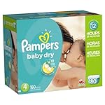 Pampers Baby Dry Diapers Size 4, 180 Count