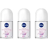 NIVEA Women Extra Brightening Roll-On Deodorant 25ml | 48H Sweat & Odor Protection | Smooth Underarms | Vitamin C & Licorice Formula | Gentle Skin Care for Fresh, Bright Confidence | 3-Pack