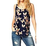 Women Shirt, Gillberry Women Butterfly Print Sleeveless Chiffon Tank Top Shirts