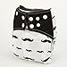 Sigzagor AIll In One Night AIO Cloth Diaper Nappy Sewn In Charcoal Bamboo Insert Reusable Washable (Mustache)