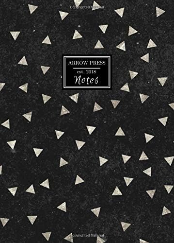 Notes: Oversize Circle the Date Notebook with Ruled Pages for Work or School Black Grunge with Silver Triangle Studs Paperback – November 6, 2018