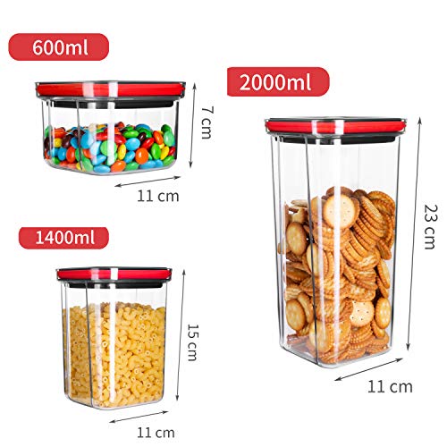 Food Storage Containers, Airtight Storage Containers with Lids, Kitchen Organization and Storage Set,Kitchen Pantry Organization Containers, 4 Pieces