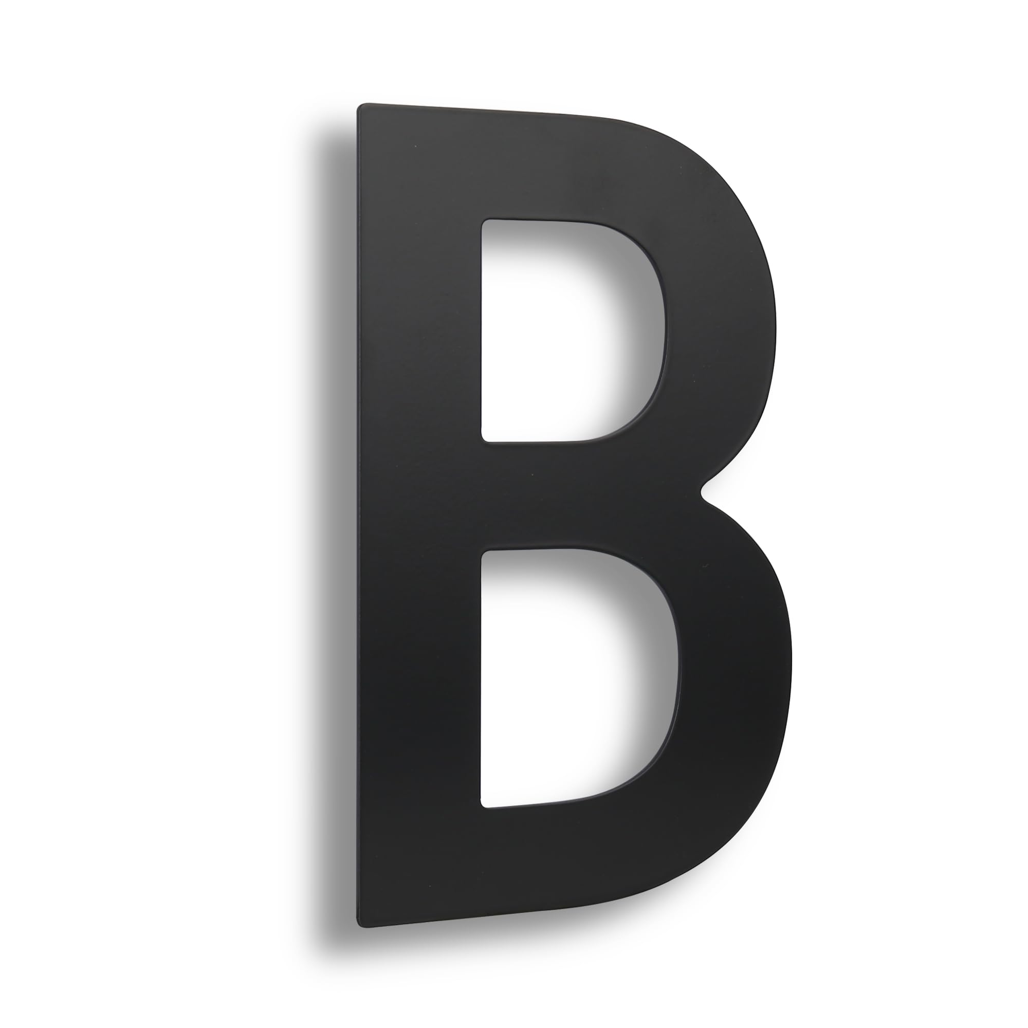 HASWARE 304 Stainless Steel Modern House Number 6 Inch/15cm Stylish Door Alphabet Plaque for Street Home Decor (B, 6 Inch Black)