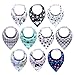 MiiYoung 10-Pack Baby Boys Bandana Drool Bibs for Drooling and Teething