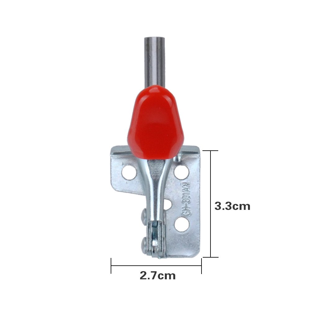 E-TING 4Pcs Toggle Clamps 301AM 99lbs Holding Capacity Stroke Push Pull Action Hand Tool Light Duty Toggle Clamp Tool