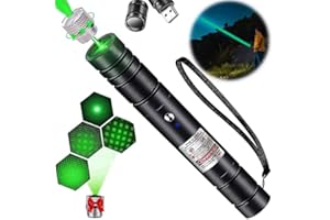 XIMIBI Long Range Green Laser Pointer, Green Laser Pointer High Power, Laser Pointer Powerful High Power Laser Pointer, USB Rechargeable Laser Pointer for Outdoor Hunting in Camping and Hiking
