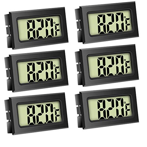 Quiote Refrigerator Fridge Thermometer, Waterproof Digital Freezer Room Mini Thermometer with LCD Display for Kitchen, Home, Restaurants (6 Pack) - Thumbnail 6