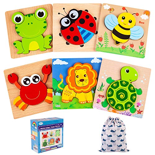 Wooden Jigsaw Puzzles for Toddlers 1 2 3 Year Old Girls Boys