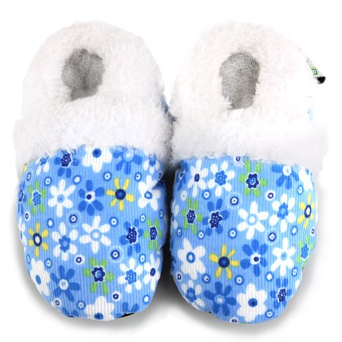 Augusta Baby Soft Sole Flower Fur Lined Shoes