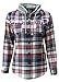 ASHER FASHION Flannel Shirt Women's Blouses & Button-Down Shirts Shacket Jacket Plaid Shirt Long Sleeve Shirt Fall Outfits Gray