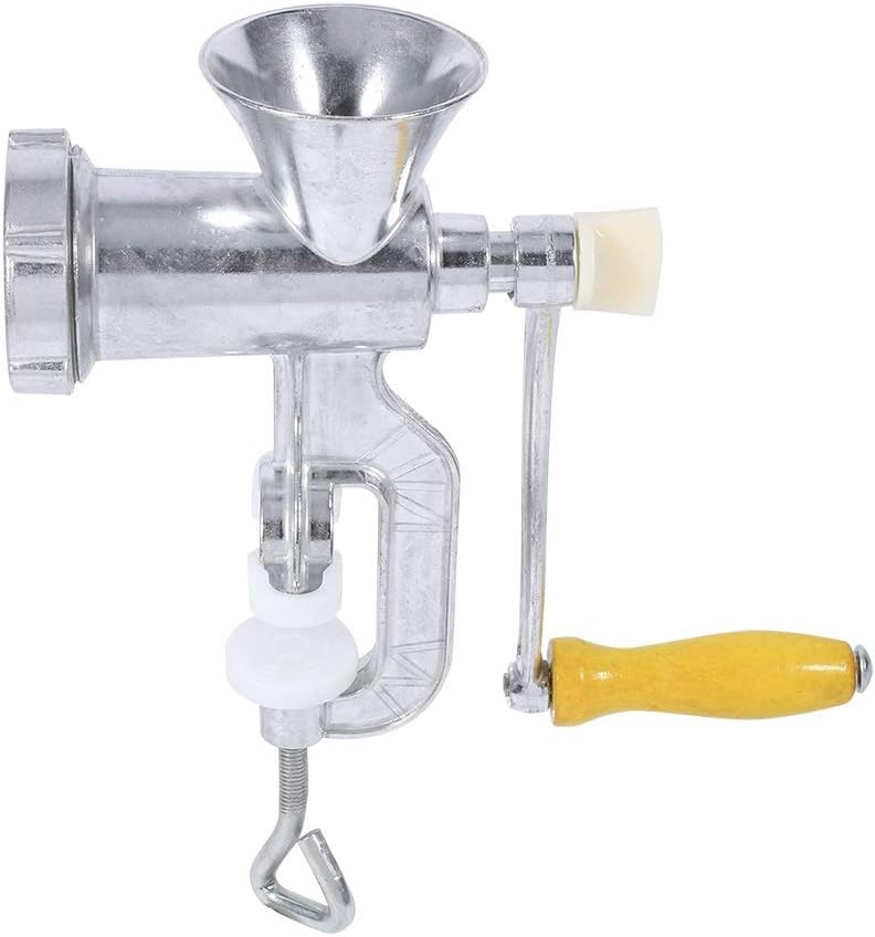 Beef Grinder- Samfox Beef Grinder Meat Mincer - Aluminium Alloy Hand Operate Home Meat Grinder Sausage Beef Mincer Table Kitchen Tool - Image 5