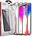 TOZO for iPhone X/XS Screen Protector (2 Packs) Glass [ 3D Full Frame ] Premium Tempered 9H Hardness PET [Soft Edge Hybrid] Super Easy Apply for iPhone 10s Work with Black Edge [Case Friend Design]