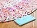 LEEVAN Round Rug 3ft Modern Flannel Microfiber Non-Slip Washable Small Circular Area Rug Study Soft Yoga Carpet Living Room Bedroom Floor Mat,Pink Mandala