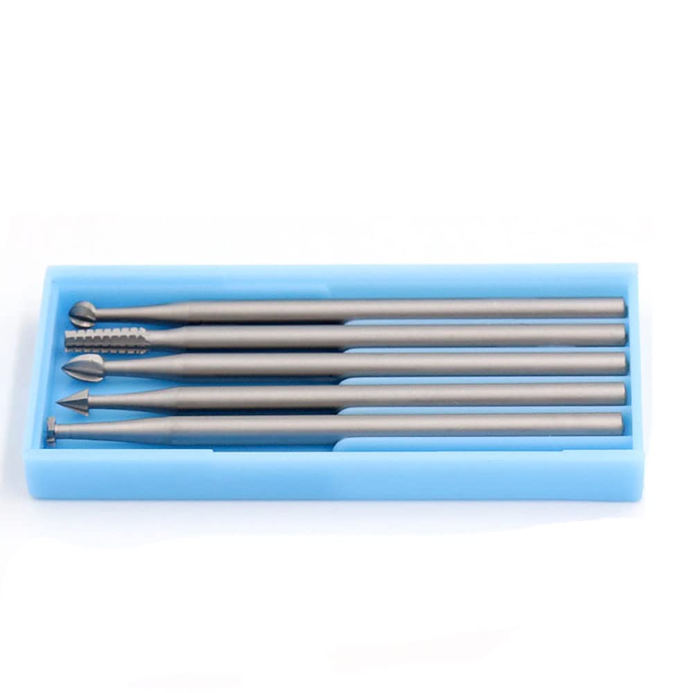 Engraving Bits Set, 6 Pieces Professional Tungsten Steel Rotary Cutters Blades with 2.35 Shank for Carving, Milling and Drilling (Small)