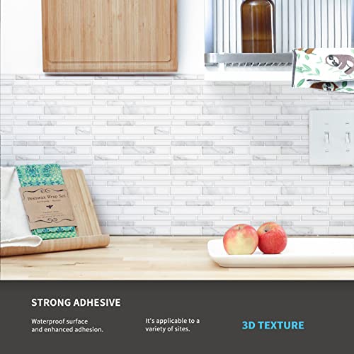 Art3d 10Sheet Premium Stick On Kitchen Backsplash Tiles, 12"x12" Peel