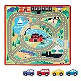 Melissa & Doug Round the Town Road Rug and Car