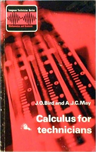 Calculus For Technicians Longman Technician Series Bird J O May A J C Amazon Com Books