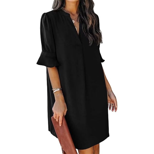 HDE Mini Smocked Dress For Women | Strapless Summer Beach Cover Up | Black Plus Size 4X - View #14