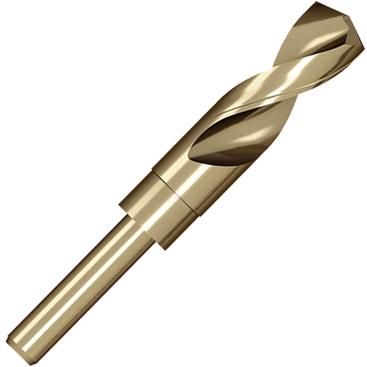 Meccion HSS Cobalt Drill Bit 21.5mm Reduced Shank Twist Drill Bit for Metal, Stainless Steel, Aluminium, Wood, Plastic, Non-Ferrous Etc.