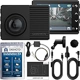 Garmin 66 Dash Cam 66W HDR 1440P Ultrawide Bundle | 180 Degree Viewing Angle | WiFi 1440P QHD GPS Voice Control | Parking Mode Cable and Installation Kit Included (New 2019)
