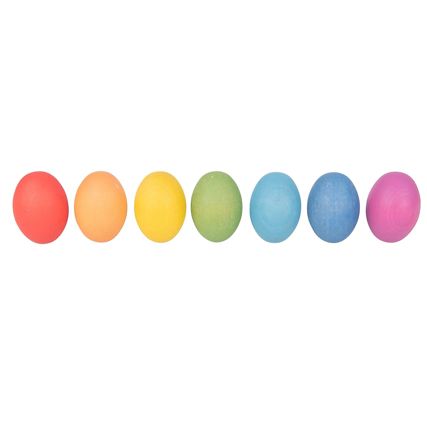 tickit Rainbow Wooden Eggs Set of 7 – A Great Pre-school Educational Toy, Red, Orange, Yellow, Green, Blue, Indigo, Violet