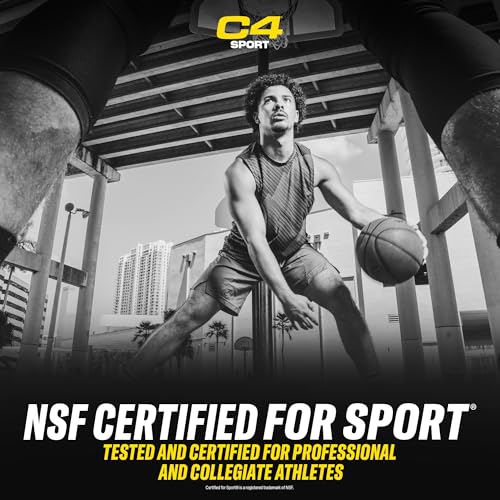 Cellucor C4 Sport Pre Workout Powder Blue Raspberry - Pre Workout Energy with Creatine + 135mg Caffeine and Beta-Alanine Performance Blend - NSF Certified for Sport 30 Servings